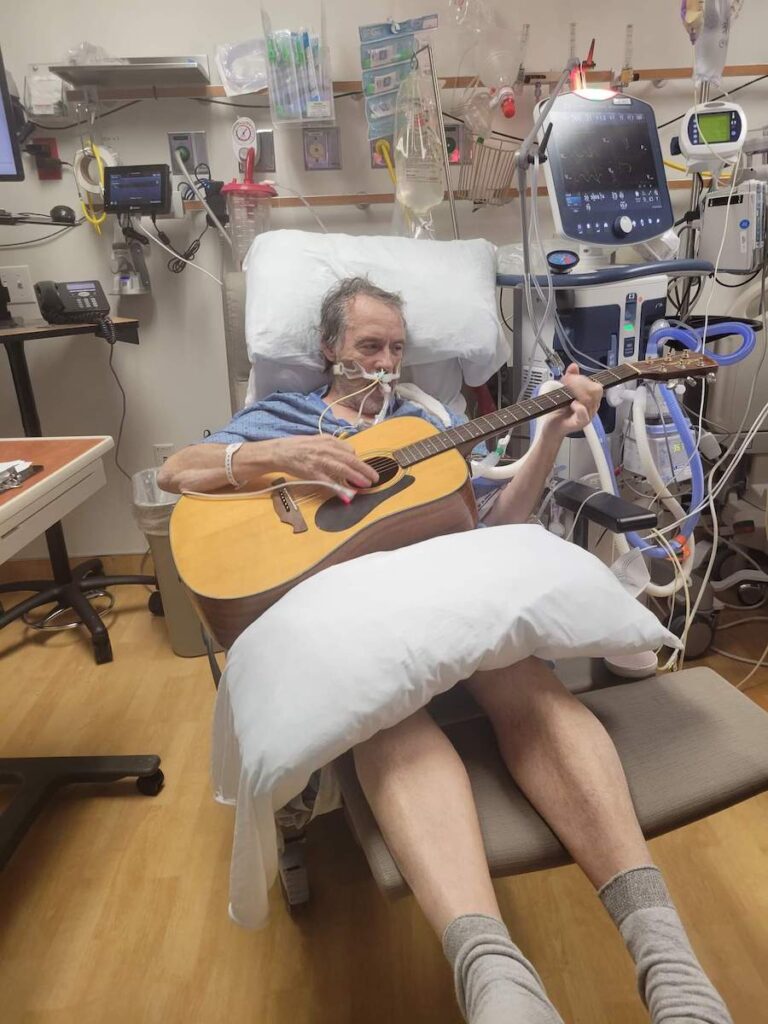 Guitar on the ventilator