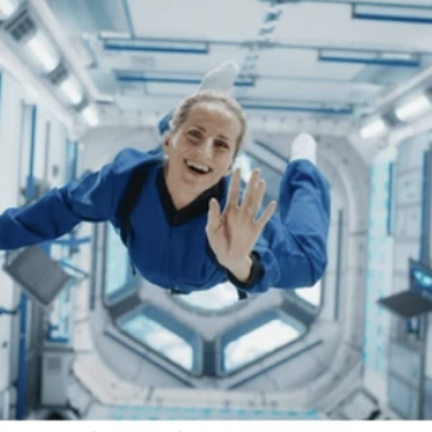 woman in space gravity 
